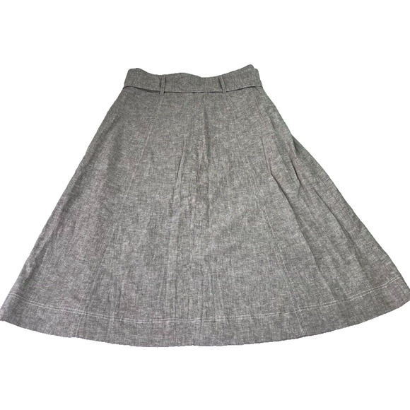 7th Avenue Design Studio Skirt 12 Linen Blend Belted A-line Lined Pockets - Picture 1 of 10